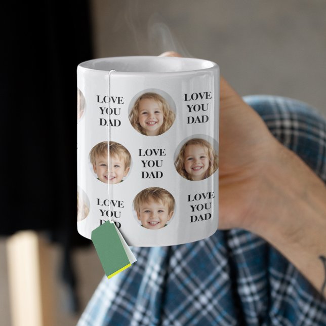 Caneca De Café Foto personalizada do rosto | Amo-Te Pai | Persona (Criador carregado)