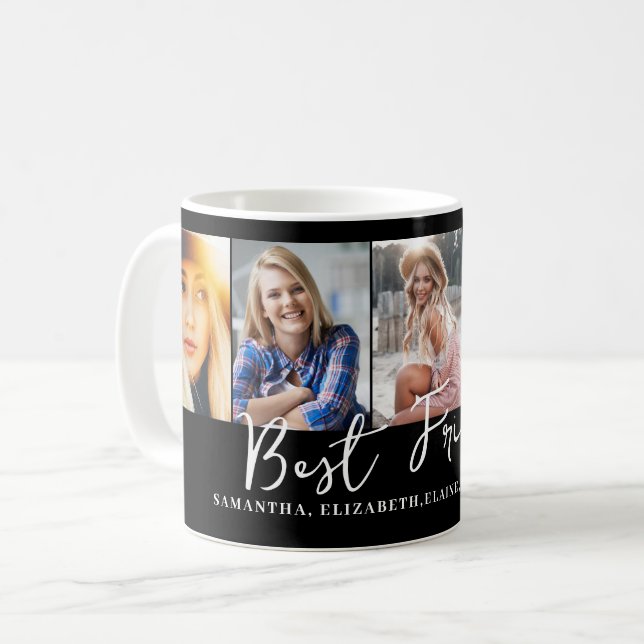 Caneca De Café Foto personalizada dos melhores amigos (Frente Esquerda)