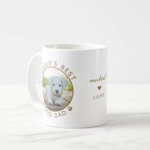 Caneca De Café Foto personalizada Dourada do melhor Pai de cães d