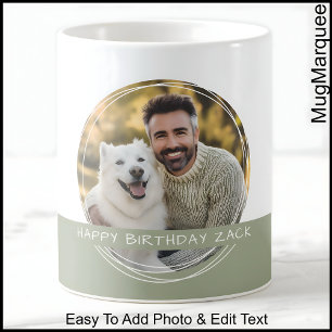 Caneca De Café Foto personalizada e mensagem branca e memória C22