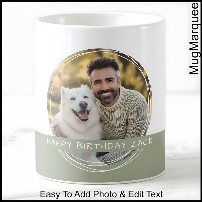 Caneca De Café Foto personalizada e mensagem branca e memória C22 (Criador carregado)
