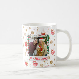 Caneca De Café Foto personalizada e nome personalizado Feliz Nata