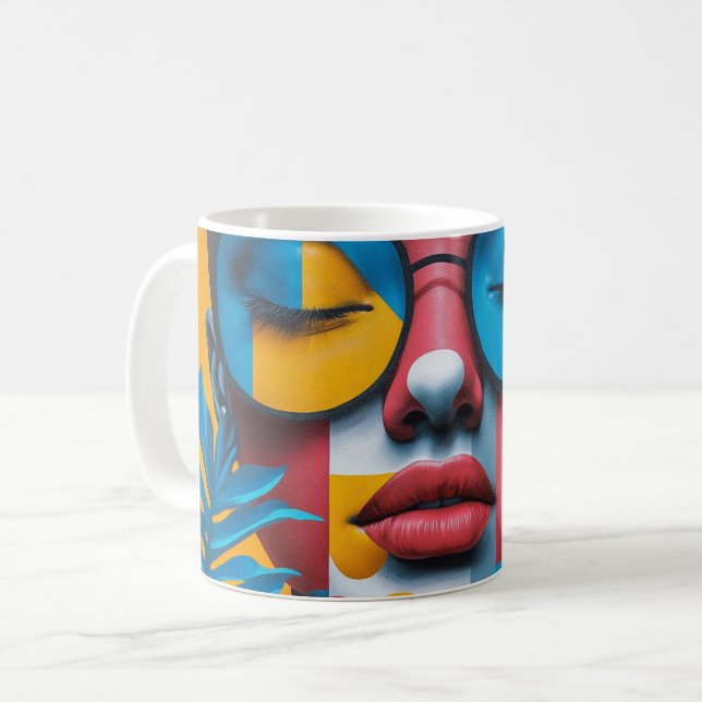Caneca De Café Foto personalizada e personalizada moderna e elega (Frente Esquerda)