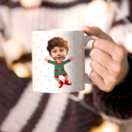 Caneca De Café Foto Personalizada Enfrentando Feliz Natal Filha