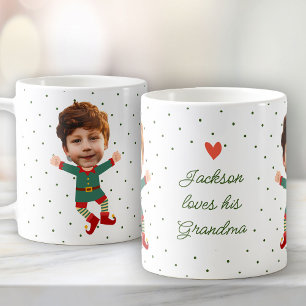 Caneca De Café Foto Personalizada Enfrentando Feliz Natal Filha
