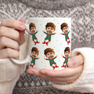 Caneca De Café Foto Personalizada Enfrentando Feliz Natal Filha