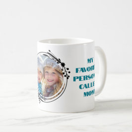 Caneca De Café Foto personalizada Melhor dia de as mães de sempre