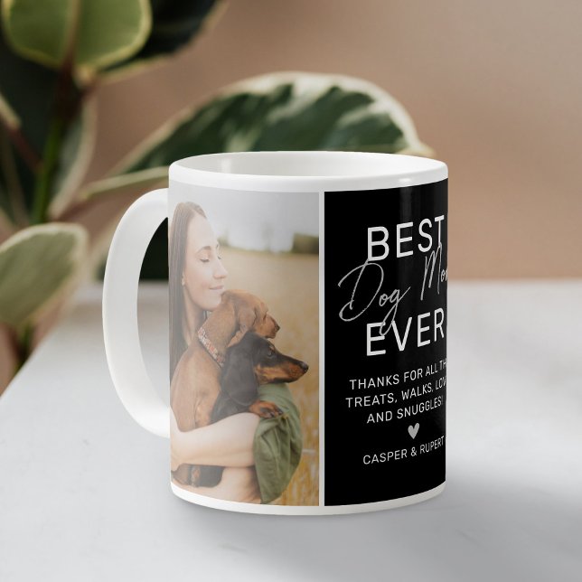Caneca De Café Foto Personalizada “Melhor Mãe de Cachorro de Todo (Criador carregado)