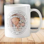 Caneca De Café Foto Personalizada Moderna do Simples Batismo Foto<br><div class="desc">Este design simples e clássico é composto por tipografia serif e adiciona uma foto personalizada. "Meu Santo Batismo" circula a foto do seu bebê,  filho,  etc</div>