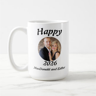 Caneca De Café Foto Personalizada Moderna Feliz 2026