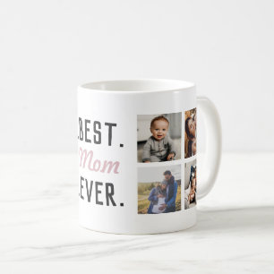 Caneca De Café Foto personalizada moderna rosa melhor mãe já canj