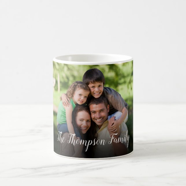 Caneca De Café Foto Personalizada Nome Personalizado Script (Centro)