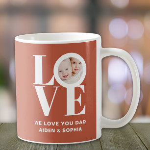 Caneca De Café Foto Personalizada Nós Amamos Você Papai
