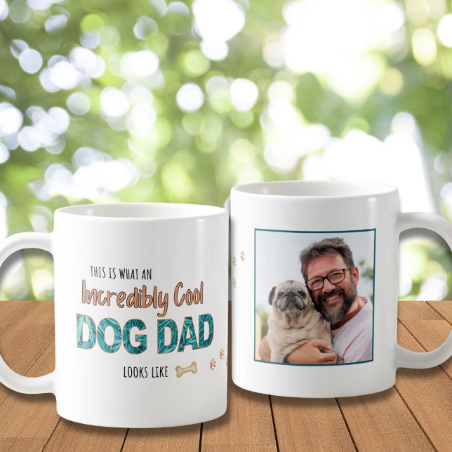Caneca De Café Foto personalizada, Pai de Cachorro Legal, Anivers (Criador carregado)