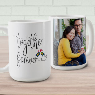 Caneca De Café Foto Personalizada Pássaros Românticos De Amor J
