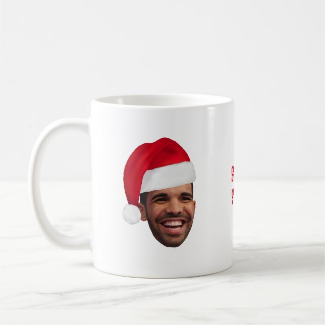 Caneca De Café Foto personalizável de Natal para Papais noeis Sec (Esquerda)