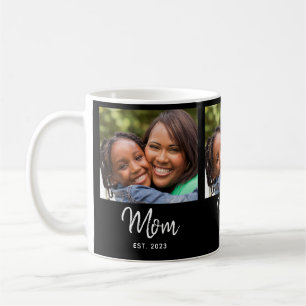 Caneca De Café Foto Preta com Letra Mãe Estabelecida