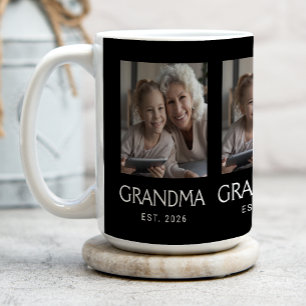 Caneca De Café Foto Preto 3 Tipografia Estabelecida pela Vovó