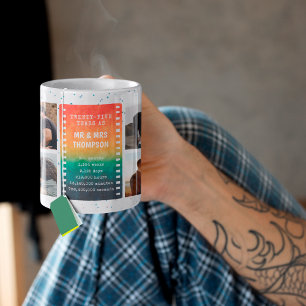 Caneca De Café Foto Retro Pôr do Sol Senhor e Senhora 25º Anivers