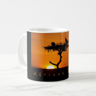 Caneca De Café Foto romântica do Sonho Africano com texto