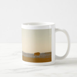 Caneca De Café Foto Rustic Lone Buffalo Das Badlands
