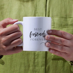 Caneca De Café Foto Simples: Melhores Amigos Para Sempre Bestie M