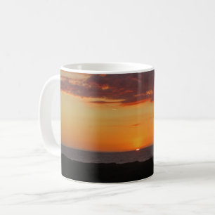 Caneca De Café Foto Sunset Pacific Ocean Sun Setting Beach