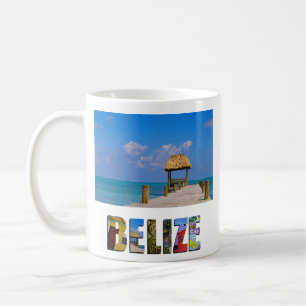 Caneca De Café Foto Tropical Belize Blue Sky Ocean