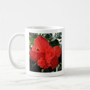 Caneca De Café Foto: verso da Bíblia do Flor Laranja Duplo Hibisc