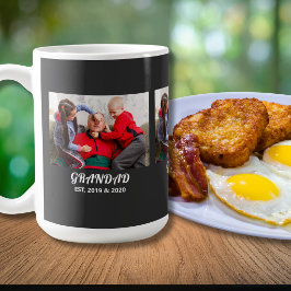 Caneca De Café Foto Vô Estabelecida Tipografia Branca Negrito