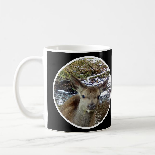 Caneca De Café Fotografia Adorável de Bebês Cervos – Encantadora  (Esquerda)