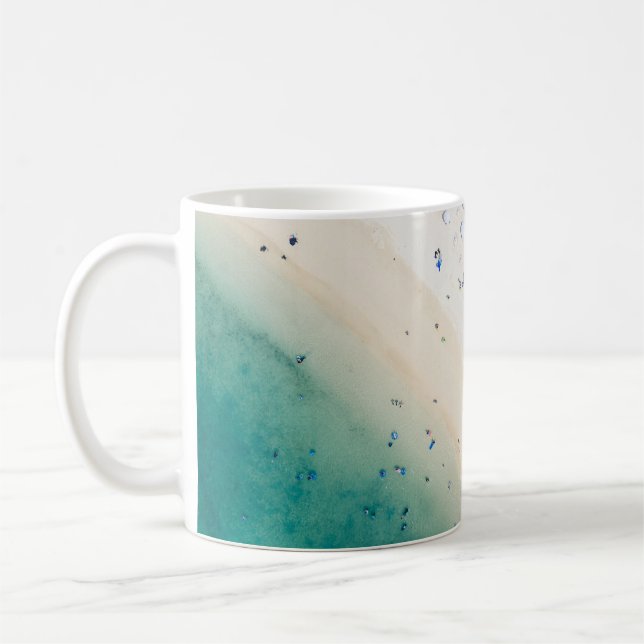 Caneca De Café Fotografia aérea da costa (Esquerda)
