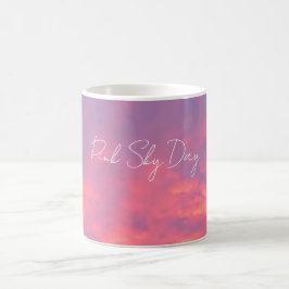 Caneca De Café Fotografia Céu Rosa