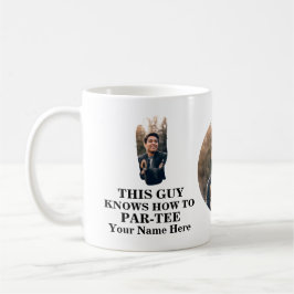 Caneca De Café Fotografia da forma de luva de golfe cara sabe com