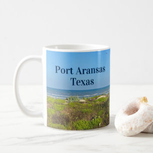Caneca De Café Fotografia da grama da praia de Port Aransas Texas