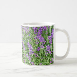Caneca De Café Fotografia das flores de Lavanda roxa