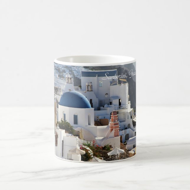 Caneca De Café Fotografia de alta definição, Santorini, Mug (Centro)