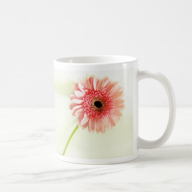 Caneca De Café Fotografia de Gérbera Amarela Fresca (Direita)