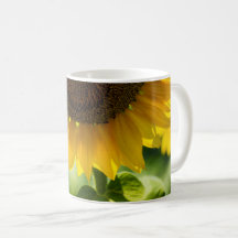Caneca de Café - Fotografia de Girassol em Flor