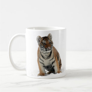 Caneca De Café Fotografia de um Filhote de Tigre na Neve