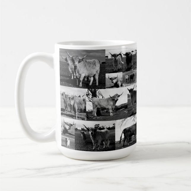 Caneca De Café Fotografia de Vaca Preta-Branca, Mug (Esquerda)