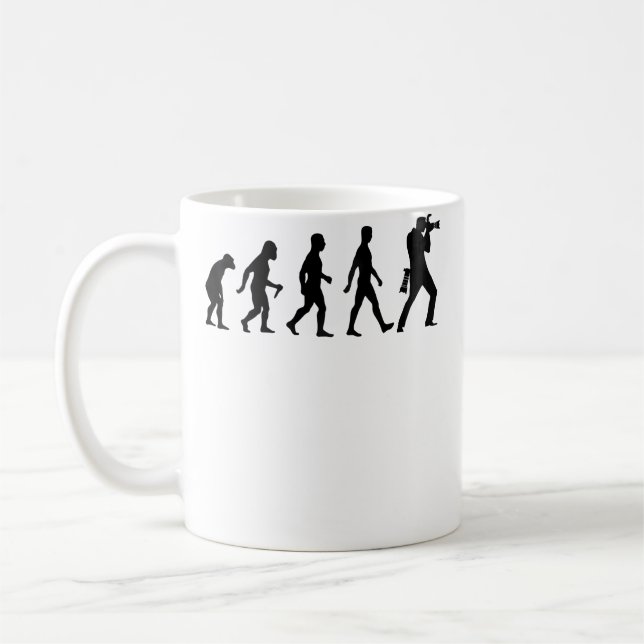 Caneca De Café Fotografia Divertida - Evolução do Fotógrafo (Esquerda)