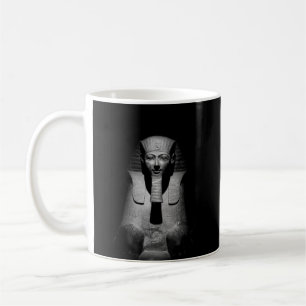 Caneca De Café Fotografia do Faraó Rei Preto e Branco