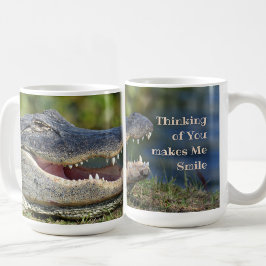 Caneca De Café Fotografia do jacaré sorridente Gator de descaroça