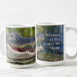Caneca De Café Fotografia do jacaré sorridente Gator de descaroça