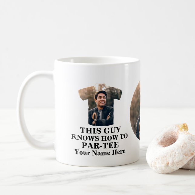 Caneca De Café Fotografia em forma de camisa de golfe a cara sabe (Com Donut)