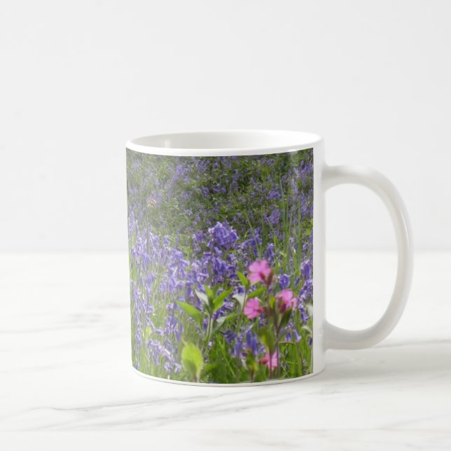 Caneca De Café Fotografia Floral bonito Bluebells (Direita)