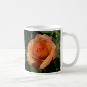 Caneca De Café Fotografia Floral Laranja Peach Rosa