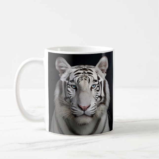 Caneca De Café Fotografia impressionante de um tigre branco (Esquerda)