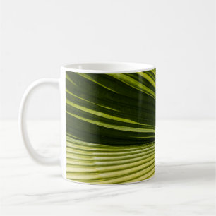 Caneca De Café Fotografia macro de folha verde